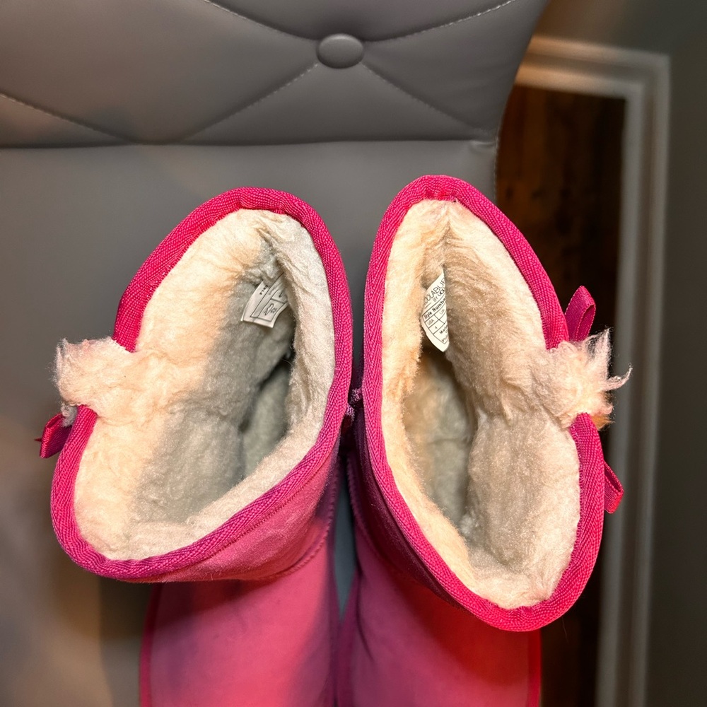 Koolaburra Pink Kids Boots with Cozy Lining